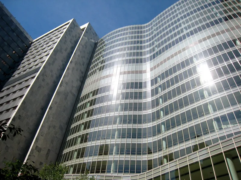Glass facade of a business centre